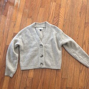 Universal Thread Light Gray Button-Up Cardigan